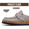 image:imageProject Cloud 100 Genuine Leather Moccasin Style Clogs for Women CarlineGrey Suede