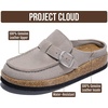 image:imageProject Cloud 100 Genuine Leather Moccasin Style Clogs for Women CarlineGrey Suede