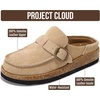 image:imageProject Cloud 100 Genuine Leather Moccasin Style Clogs for Women CarlineSand Suede