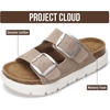 image:imageProject Cloud 100 Genuine Leather Platform Sandals Women GreecechunkyBeige Suede
