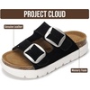image:imageProject Cloud 100 Genuine Leather Platform Sandals Women GreecechunkyBlack Combo