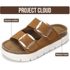 image:imageProject Cloud 100 Genuine Leather Platform Sandals Women GreecechunkyChestnut Suede