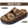 image:imageProject Cloud 100 Genuine Leather Platform Sandals Women GreecechunkyChoco Suede
