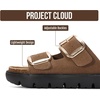 image:imageProject Cloud 100 Genuine Leather Platform Sandals Women GreecechunkyChoco Suede