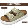 image:imageProject Cloud 100 Genuine Leather Platform Sandals Women GreecechunkySage Suede