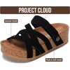 image:imageProject Cloud 100 Genuine Leather Platform Sandals Women PacificaBlack Suede