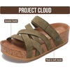 image:imageProject Cloud 100 Genuine Leather Platform Sandals Women PacificaOlive Suede