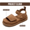 image:imageProject Cloud 100 Genuine Leather Platform Sandals amp Slides for WomenChestnut Suede  Bronzestar