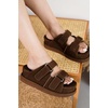 image:imageProject Cloud 100 Genuine Leather Platform Sandals amp Slides for WomenMocha Suede