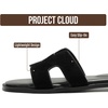 image:imageProject Cloud 100 Genuine Leather Sandals Women Flats For Women JannelBlack Suede
