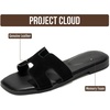 image:imageProject Cloud 100 Genuine Leather Sandals Women Flats For Women JannelBlack Suede