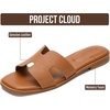 image:imageProject Cloud 100 Genuine Leather Sandals Women Flats For Women JannelCognac