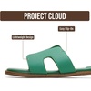 image:imageProject Cloud 100 Genuine Leather Sandals Women Flats For Women JannelEmerald Green