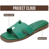 image:imageProject Cloud 100 Genuine Leather Sandals Women Flats For Women JannelEmerald Green