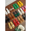 image:imageProject Cloud 100 Genuine Leather Sandals Women Flats For Women JannelLight Denim