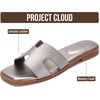image:imageProject Cloud 100 Genuine Leather Sandals Women Flats For Women JannelPewter
