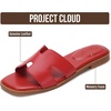 image:imageProject Cloud 100 Genuine Leather Sandals Women Flats For Women JannelRed