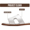 image:imageProject Cloud 100 Genuine Leather Sandals Women Flats For Women JannelSilver