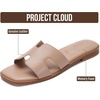 image:imageProject Cloud 100 Genuine Leather Sandals Women Flats For Women JannelTaupe Leather