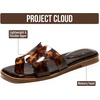 image:imageProject Cloud 100 Genuine Leather Sandals Women Flats For Women JannelTortoise