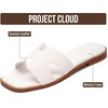image:imageProject Cloud 100 Genuine Leather Sandals Women Flats For Women JannelWhite