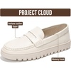 image:imageProject Cloud 100 Genuine Leather SlipOn Loafers for Women Filide1Ivory