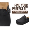 image:imageProject Cloud 100 Genuine Leather Slipons Footbed Clogs for Women SandalsBlack Distressed
