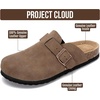 image:imageProject Cloud 100 Genuine Leather Slipons Footbed Clogs for Women SandalsBrown Sugar Leather