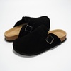image:imageProject Cloud 100 Genuine Leather Slipons Footbed Clogs for Women SandalsLight Grey Wool