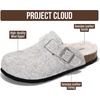 image:imageProject Cloud 100 Genuine Leather Slipons Footbed Clogs for Women SandalsNatural Wool