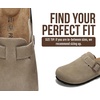 image:imageProject Cloud 100 Genuine Leather Slipons Footbed Clogs for Women SandalsTaupe Suede