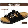 image:imageProject Cloud 100 Genuine Leather Summer Slide Sandals for Women CapriBeige Suede