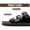 image:imageProject Cloud 100 Genuine Leather Summer Slide Sandals for Women CapriBlack Box