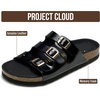 image:imageProject Cloud 100 Genuine Leather Summer Slide Sandals for Women CapriBlack Box