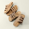 image:imageProject Cloud 100 Genuine Leather Summer Slide Sandals for Women CapriBlack Suede