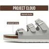 image:imageProject Cloud 100 Genuine Leather Summer Slide Sandals for Women CapriBlue Leather
