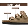 image:imageProject Cloud 100 Genuine Leather Summer Slide Sandals for Women CapriTaupe Suede