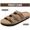 image:imageProject Cloud 100 Genuine Leather Summer Slide Sandals for Women CapriTaupe Suede