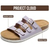image:imageProject Cloud 100 Genuine Leather Summer Slide Sandals for Women CapriViolet Leather