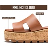image:imageProject Cloud 100 Genuine Leather Wedge Platform Sandals for Women MILACognac Leather