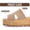 image:imageProject Cloud 100 Genuine Leather Wedge Platform Sandals for Women MILASand Suede