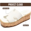 image:imageProject Cloud 100 Genuine Leather Wedge Platform Sandals for Women MILAWhite Leather