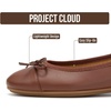 image:imageProject Cloud Ballet Flats for Women  Genuine Leather Insole Womens FlatsChoco Brown 2 Ashley