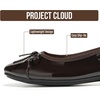 image:imageProject Cloud Ballet Flats for Women  Genuine Leather Insole Womens FlatsDark Chocolate Patent  Ashley
