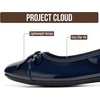 image:imageProject Cloud Ballet Flats for Women  Genuine Leather Insole Womens FlatsNavy Patent  Ashley