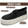 image:imageProject Cloud Canvas Platform Loafers for Women Boat Shoes for Women DanaBlack Retro Canvas