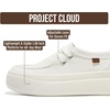 image:imageProject Cloud Canvas Platform Loafers for Women Boat Shoes for Women DanaOff White Retro Canvas