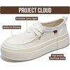image:imageProject Cloud Canvas Platform Loafers for Women Boat Shoes for Women DanaOff White Retro Canvas