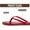 image:imageProject Cloud Flip Flops for Women Memory Foam Flats Sandals FoundationsDark Patent Red