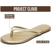 image:imageProject Cloud Flip Flops for Women Memory Foam Flats Sandals FoundationsGold